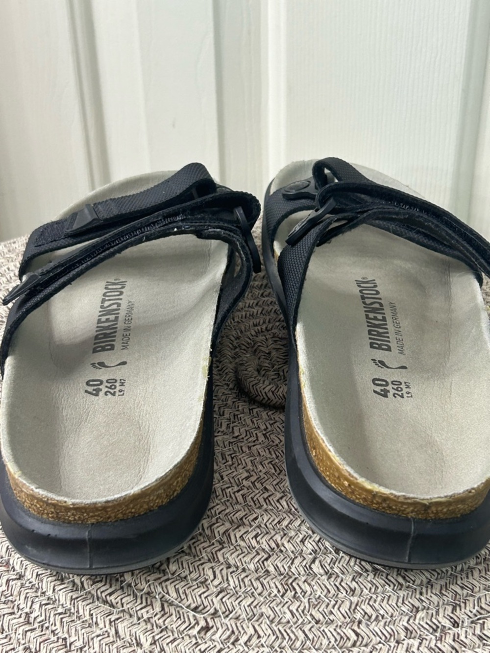 Birkenstock Sahara Futura Double Strap Black Sandals Women’s 9 Men’s 7 - Picture 7 of 10